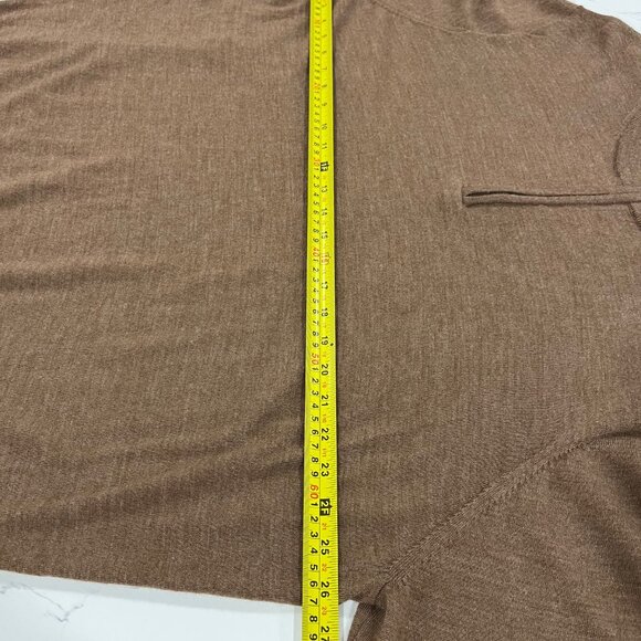 David Donahue Sweater 1/4 Zip Pullover Sweatshirt Brown  Size 2XL Merino Wool - Picture 6 of 8